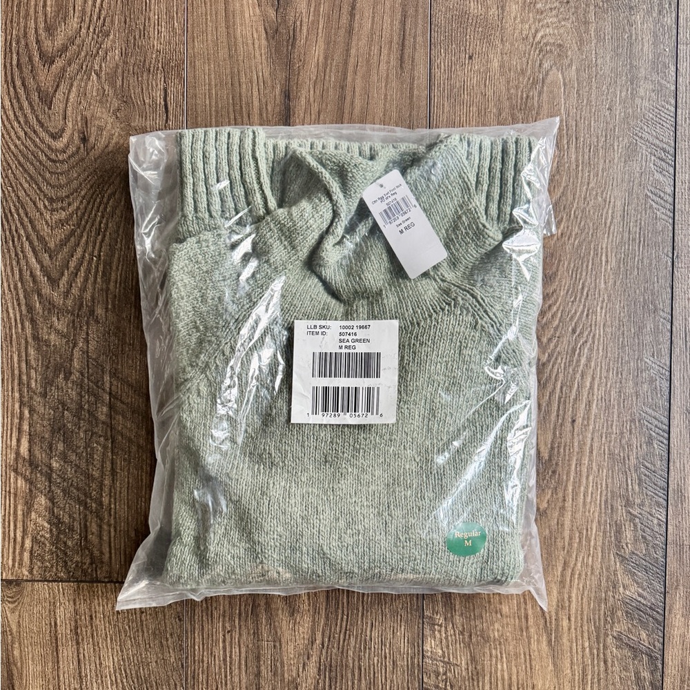 NWT L.L.Bean Women’s Cotton Ragg Sweater, Funnelneck Pullover